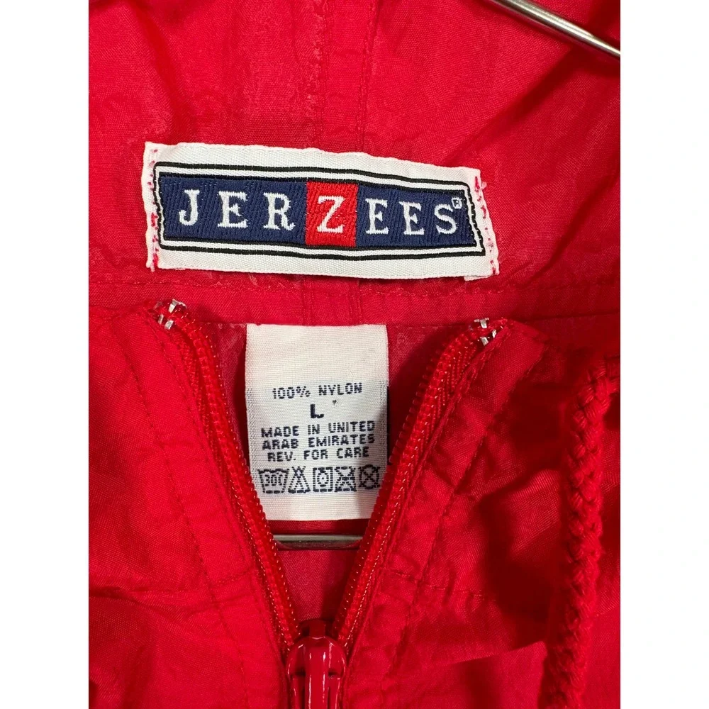 Vintage Jerzees Coca-Cola Windbreaker Mens Large Red Half Zip Anorak Jacket